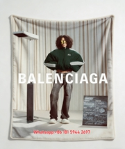 Balenciaga Sporty Campaign Flannel Throw Blanket for Wall Decor BA289